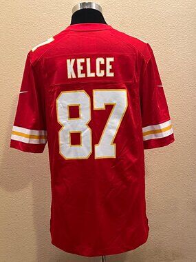 Nike Kansas City Chiefs Travis Kelce #87 Super Bowl LIX Patch NFL Jersey Mens M